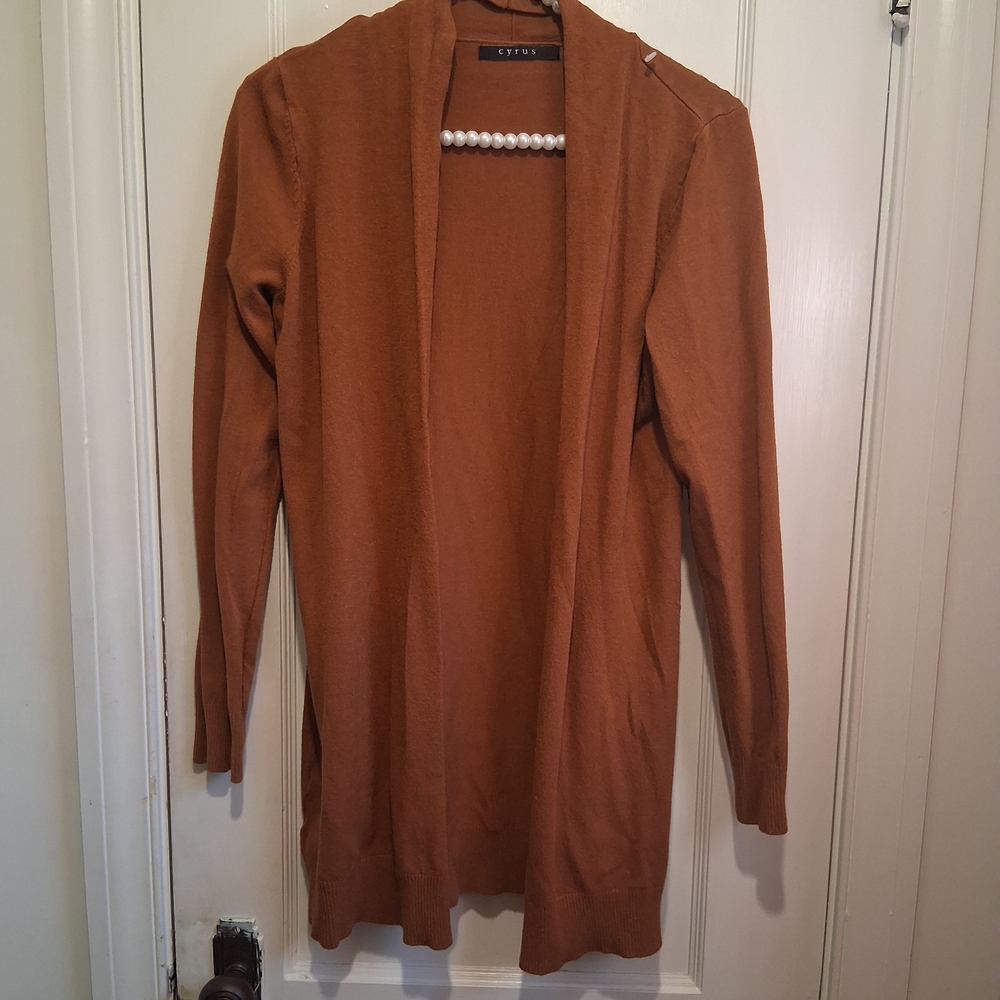 Cyrus Women's Tan Cardigan Sweater